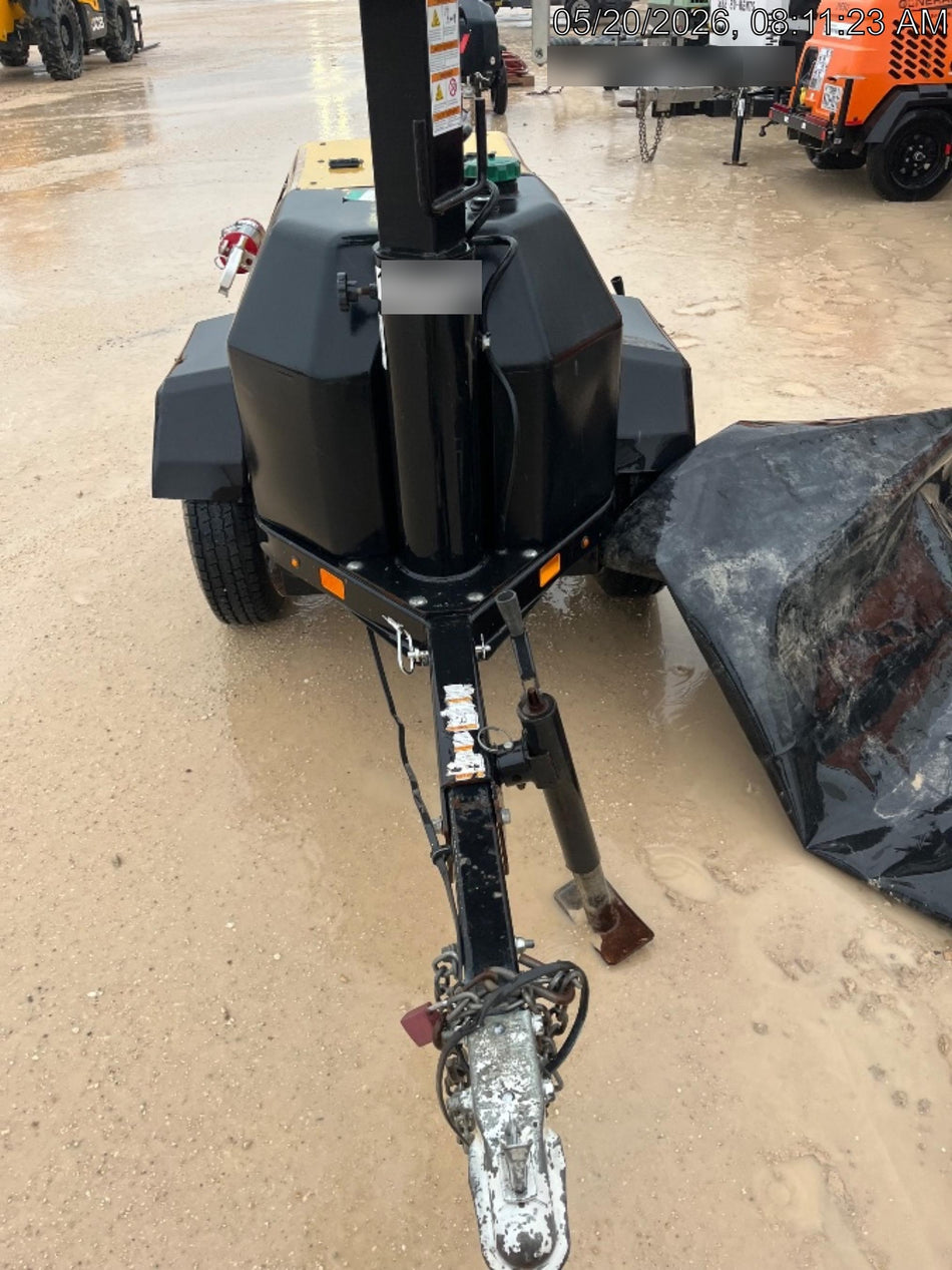 Allmand NLV3GR (4) LED Light Fixture 350W, 23' Vertical Mast, 3kW Prime, Towable, Deep Sea L401, Leveling Jacks, Yanmar T4F 5.8hp