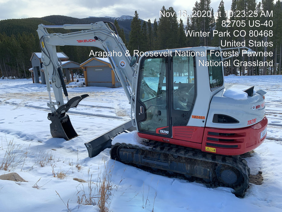 2020 Takeuchi TB290C Cab/Heat/Air, Rubber Tracks, Manual TAG QC