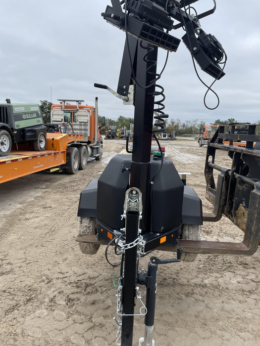 2022 Allmand NLV3GR (4) LED Light Fixture 350W, 23' Vertical Mast, 3kW Prime, Towable, Deep Sea L401, Leveling Jacks, Yanmar T4F 5.8hp