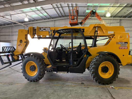 2019 JCB 506-36 Canopy, 74 HP, Foam Filled Tires, STD Worklight, Beacon, Aux Hydraulics, Lifting Eye, Back up Alarm 48" Carriage/48" Forks