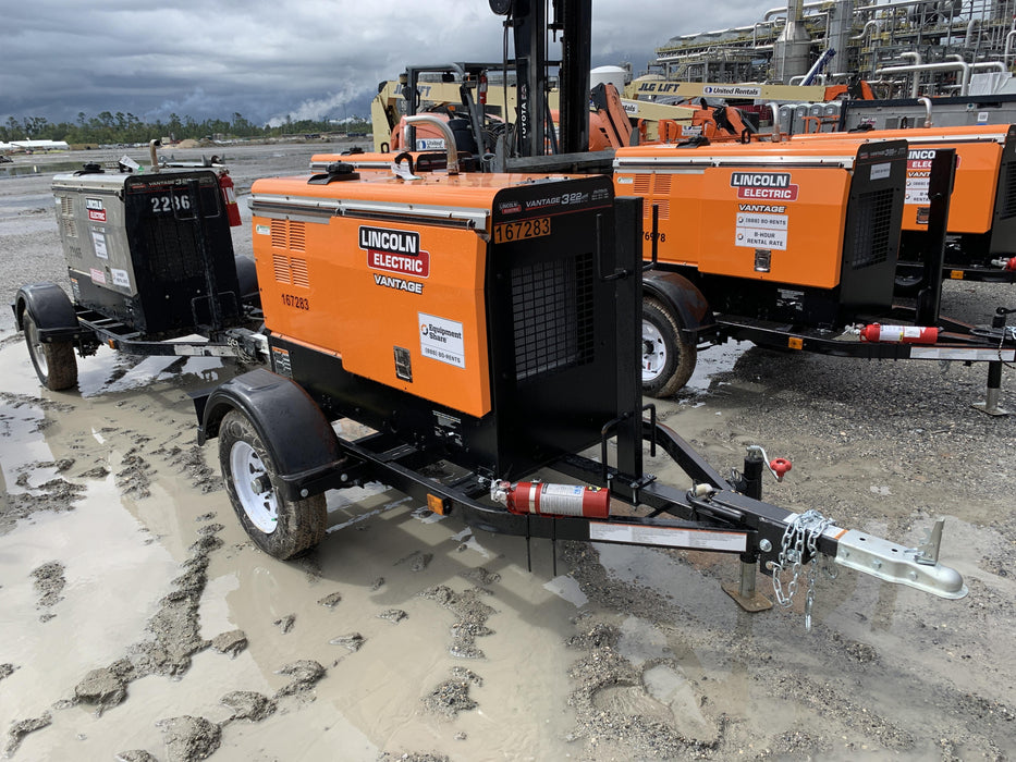 2021 Lincoln Electric Vantage 322 Vantage 322 Ready Pak 3 w/ Decals, ORANGE (includes trailer, cable rack, fender light kit) NO Telematics