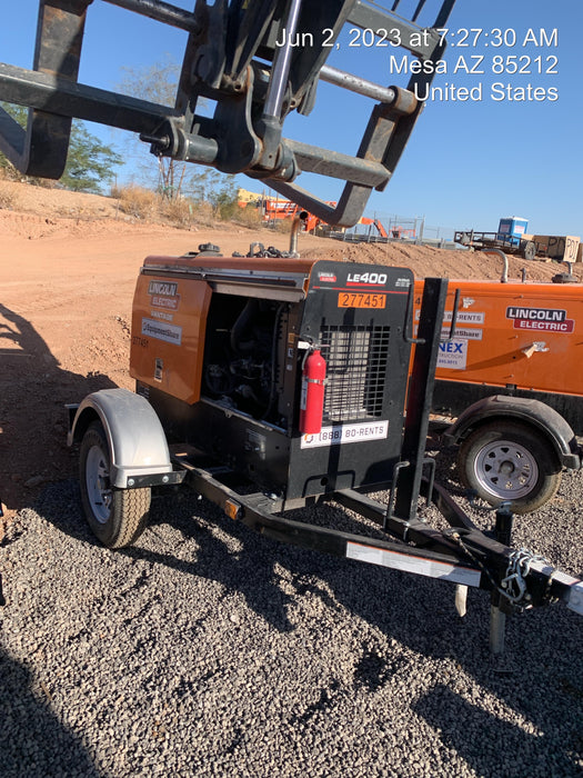 2022 Lincoln Electric LE400 Kubota V1505, Trlr, Cable Rack, Light Kit, ES Decals, T3