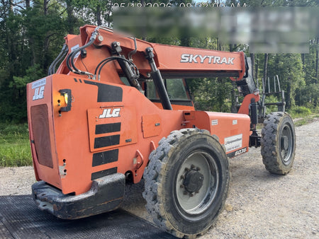 2019 Skytrak 6036 Cab/Heat/Air, Solid Tires, LED Work Lights, Beacon w/50" Carriage, 48" Pallet Forks