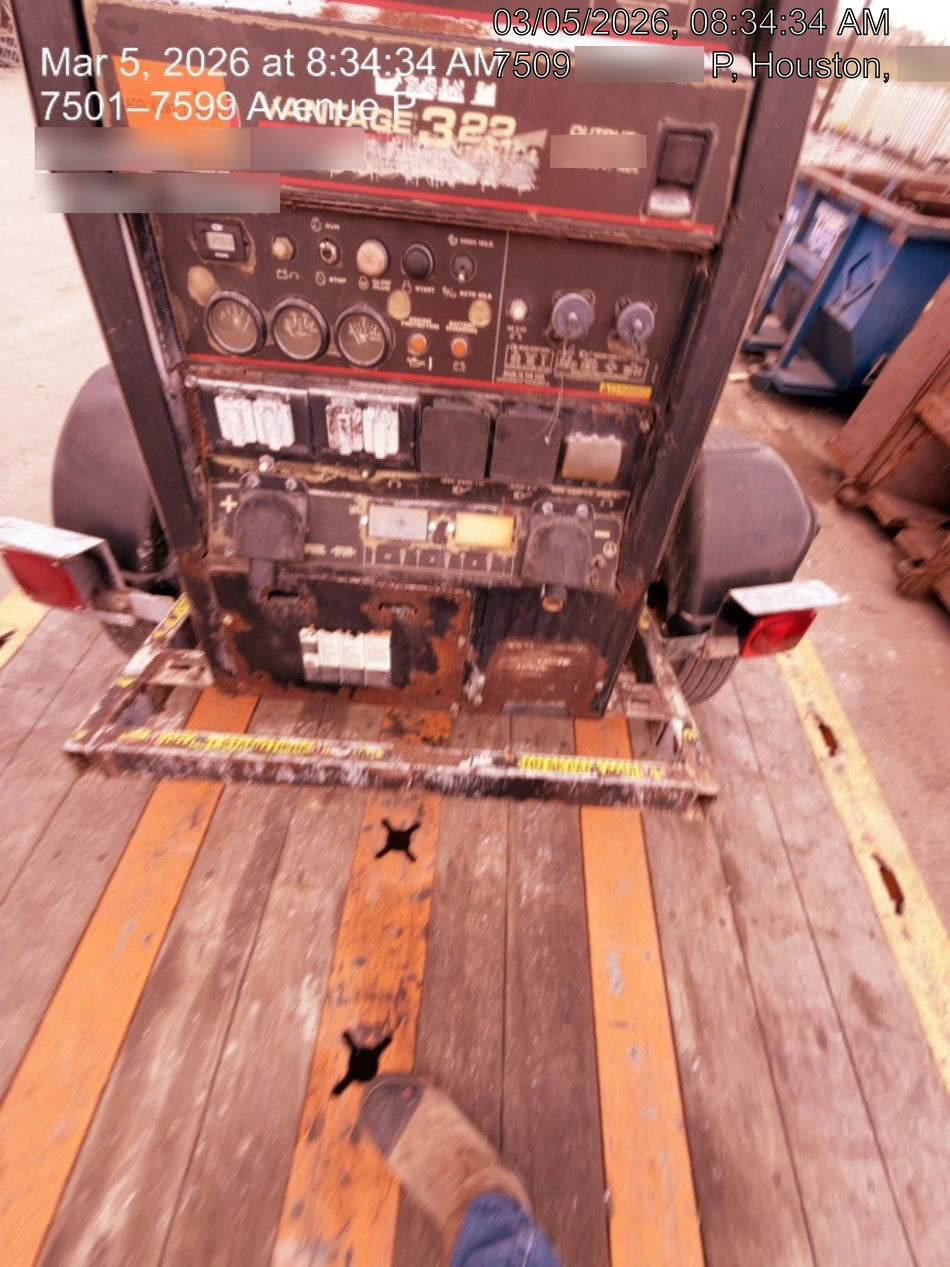 2019 Lincoln Electric Vantage 322 Lincoln Vantage 322 Welder w/Trailer, Light Kit, Cable Rack