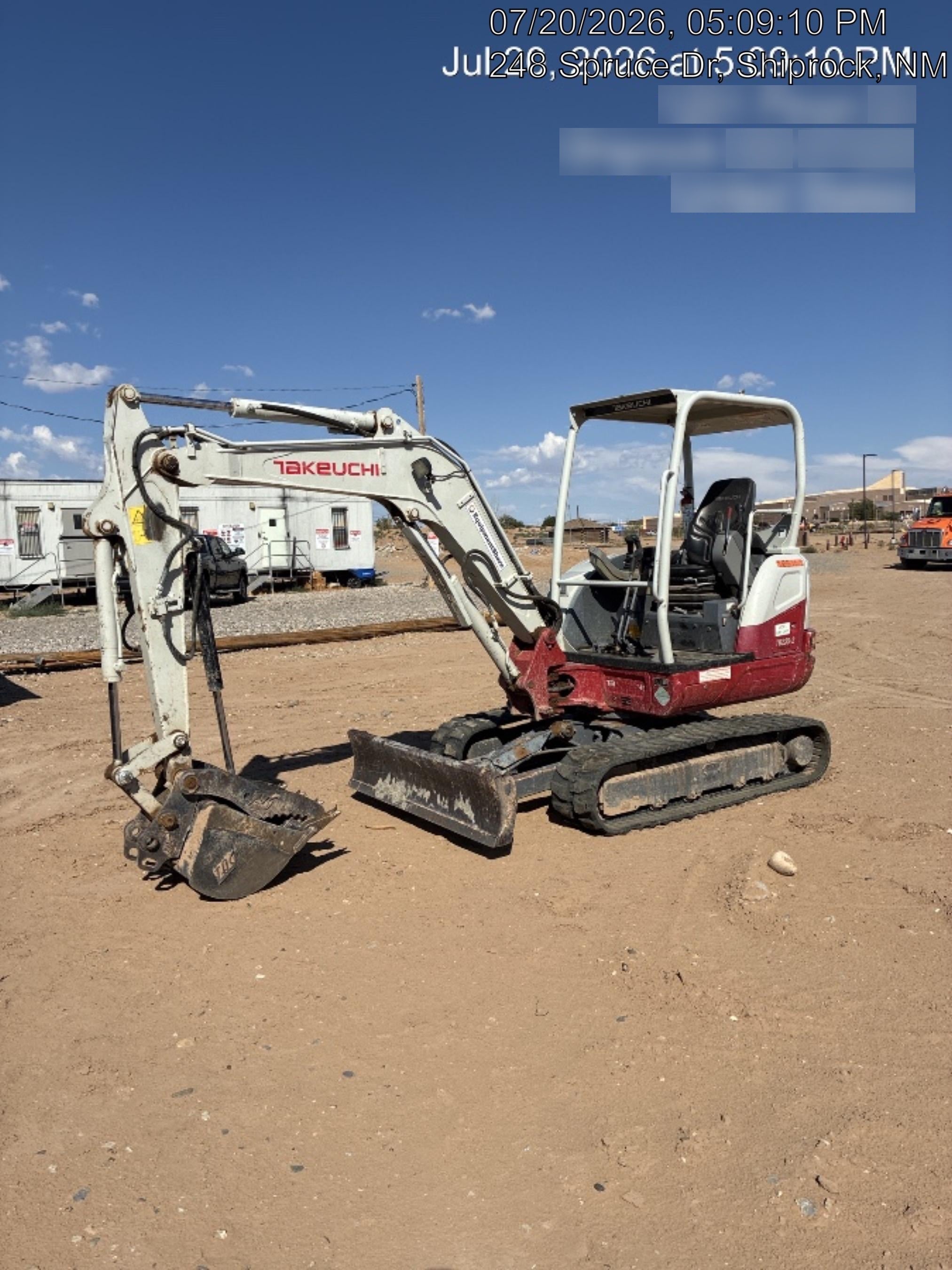 2020 Takeuchi TB235-2R Canopy, Rubber Tracks, Manual TAG QC