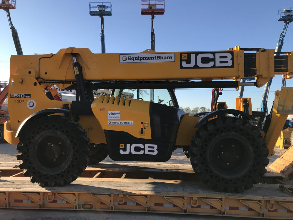 2020 JCB 510-56 Canopy, Solid Tires, Work Lights, Beacon, Aux Hydraulics, Back up Alarm, Lifting Eye, ES Decals