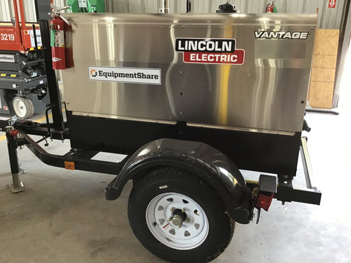 2019 Lincoln Electric Vantage 322 Welder Ready-Pak 3, Two wheel trailer, Fender and Light kit, Cable Rack