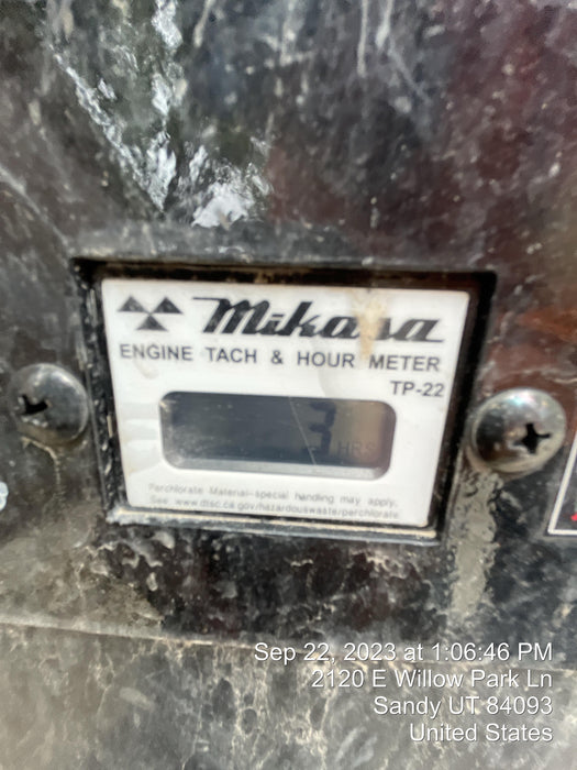 2023 Multiquip MV308GH Honda GX270, 18" Plate, Tachometer