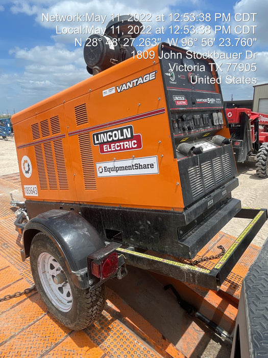 2021 Lincoln Electric Vantage 549X Ready Pak 3, ORANGE (includes trailer, cable rack, fender light kit)