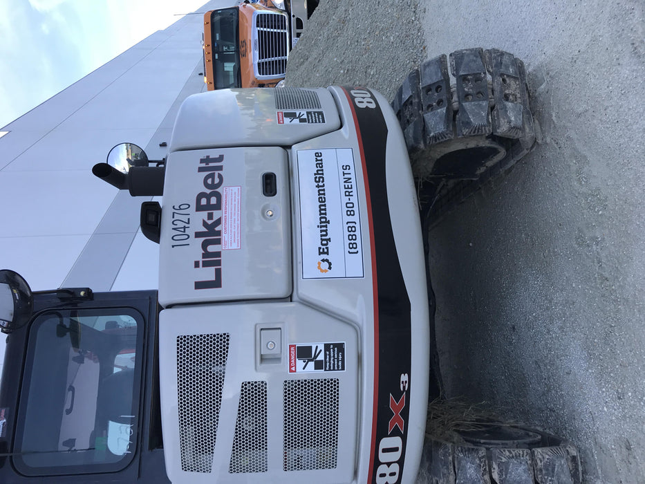 2020 Link-Belt 80X3EX 7'2" ARM, 17.7" rubber tracks, Multi function aux hydraulics
