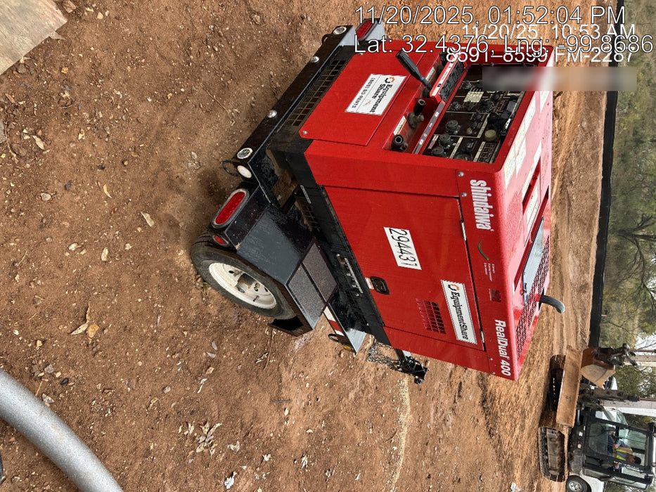 2023 Shindaiwa DGW400MDL Kubota D902 Engine, 23 HP, Dual Op Welder, Wire, Arc, Droop Stick, Tig, and CC Stick Functionality, Simulphase, 3 Phase and 1 Phase Gen Output, Single Axle NB Trlr, Slr Trckl Chrg 12V 12W, Fire Ext