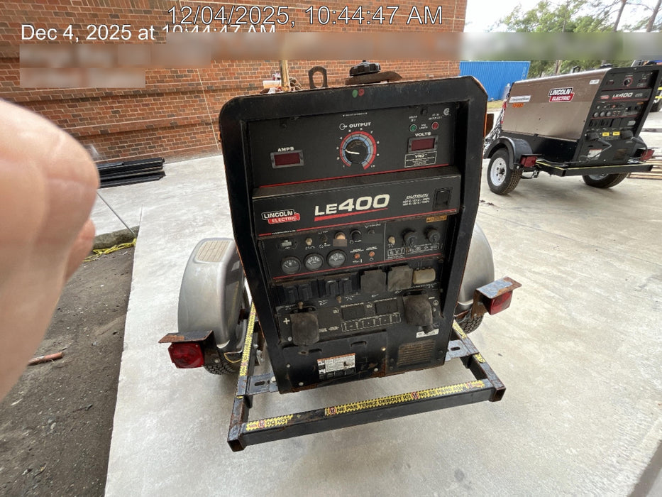 2022 Lincoln Electric LE400 Kubota V1505, Trlr, Cable Rack, Light Kit, ES Decals, T3