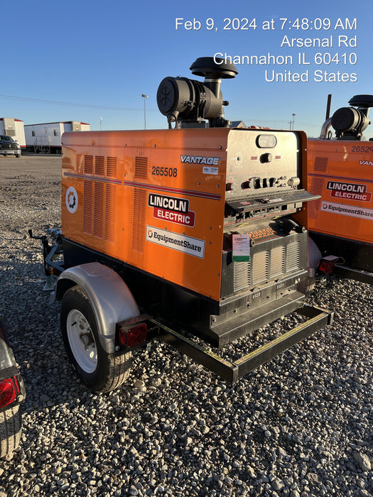 2022 Lincoln Electric Vantage 549X Crosslink Technology, Trailer Mounted, ES Decals, T3