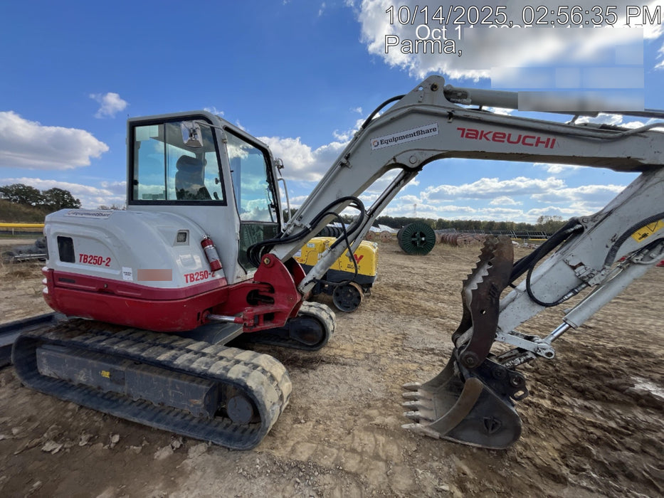 2020 Takeuchi TB250-2C Cab/Heat/Air, Rubber Tracks, Manual TAG QC