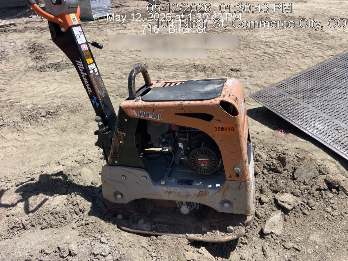 2023 Multiquip MV308GH Honda GX270, 18" Plate, Tachometer