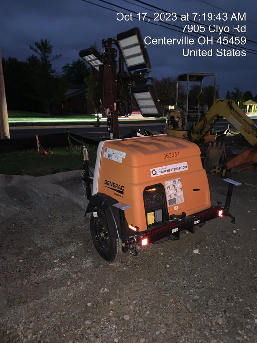 2023 Generac MLT2 Diesel, Flex Switch 120V Input, Powerzone Controller, 
(4) 320W LED Lights, 4kW Generator, 39.9 Gal Fuel Tank, 2" Ball, T3