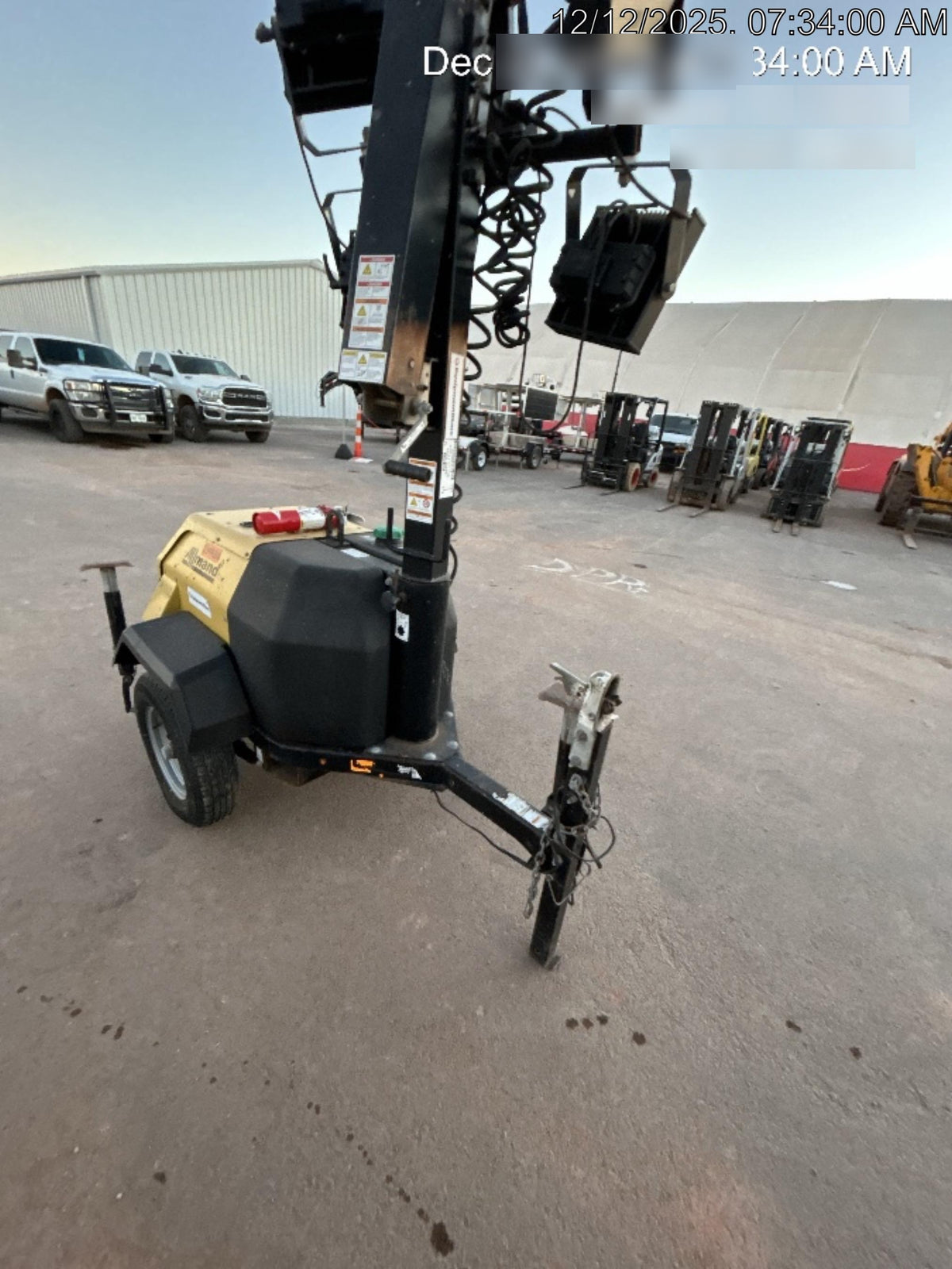 2022 Allmand NLV3GR (4) LED Light Fixture 350W, 23' Vertical Mast, 3kW Prime, Towable, Deep Sea L401, Leveling Jacks, Yanmar T4F 5.8hp