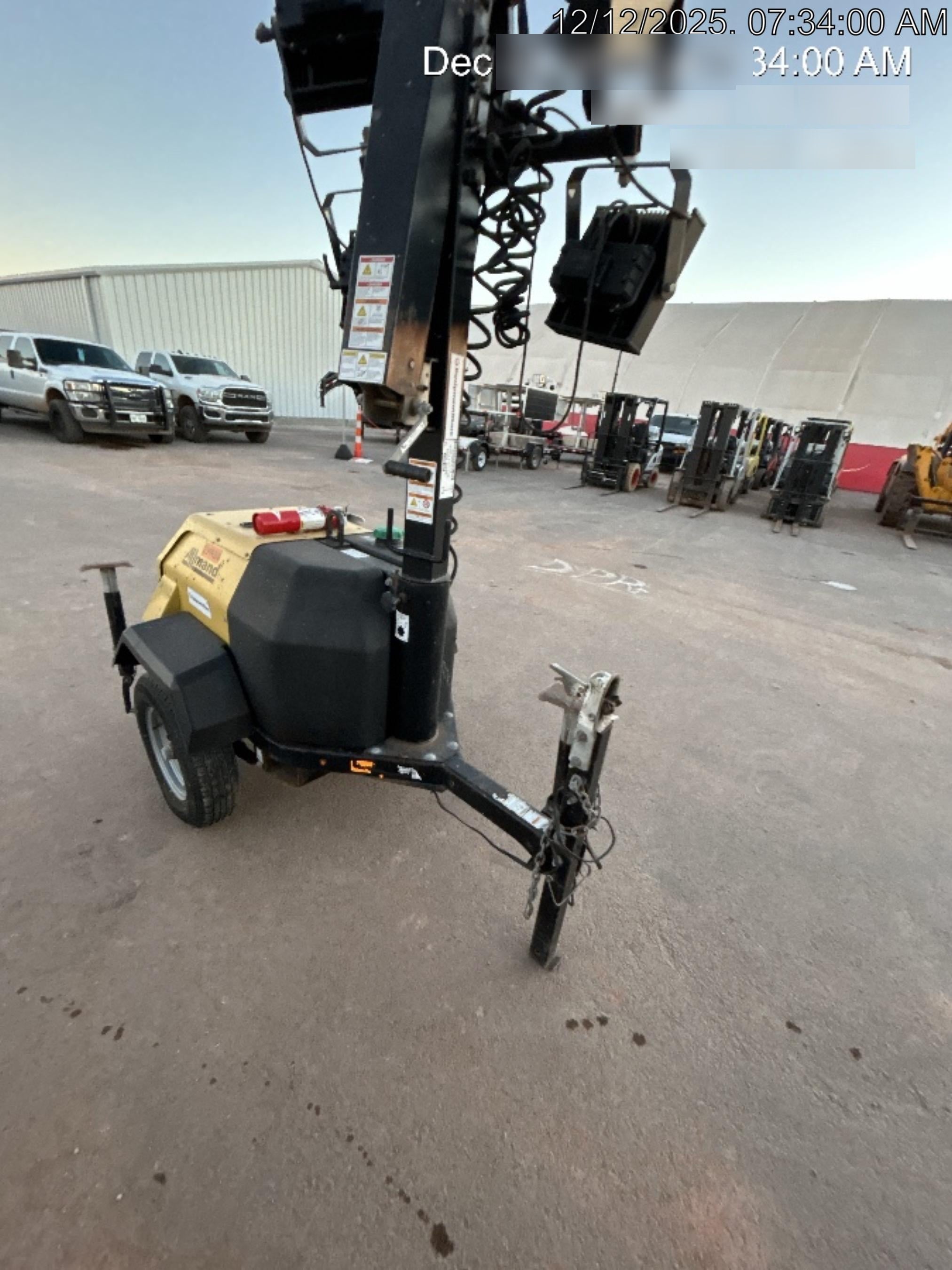 2022 Allmand NLV3GR (4) LED Light Fixture 350W, 23' Vertical Mast, 3kW Prime, Towable, Deep Sea L401, Leveling Jacks, Yanmar T4F 5.8hp