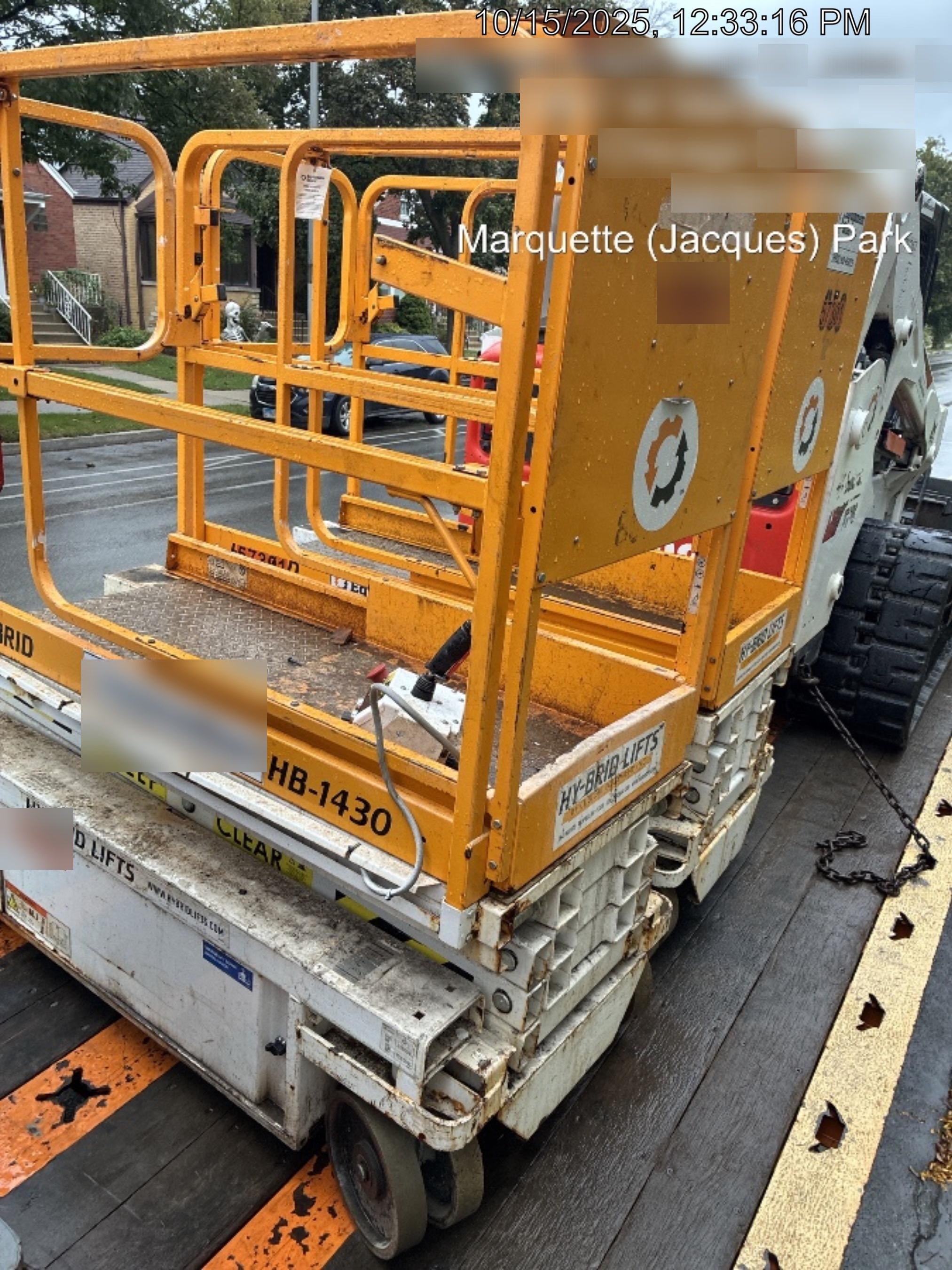 Custom Equipment HB-1430 Hy-Brid Scissor Lift
Platform capacity up to 670 lbs
Working height up to 20 ft
Weighs under 1,700 lbs
Non-marking wheels