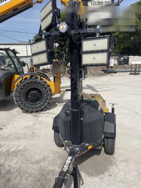 2022 Allmand NLV3GR (4) LED Light Fixture 350W, 23' Vertical Mast, 3kW Prime, Towable, ES Decals, T3