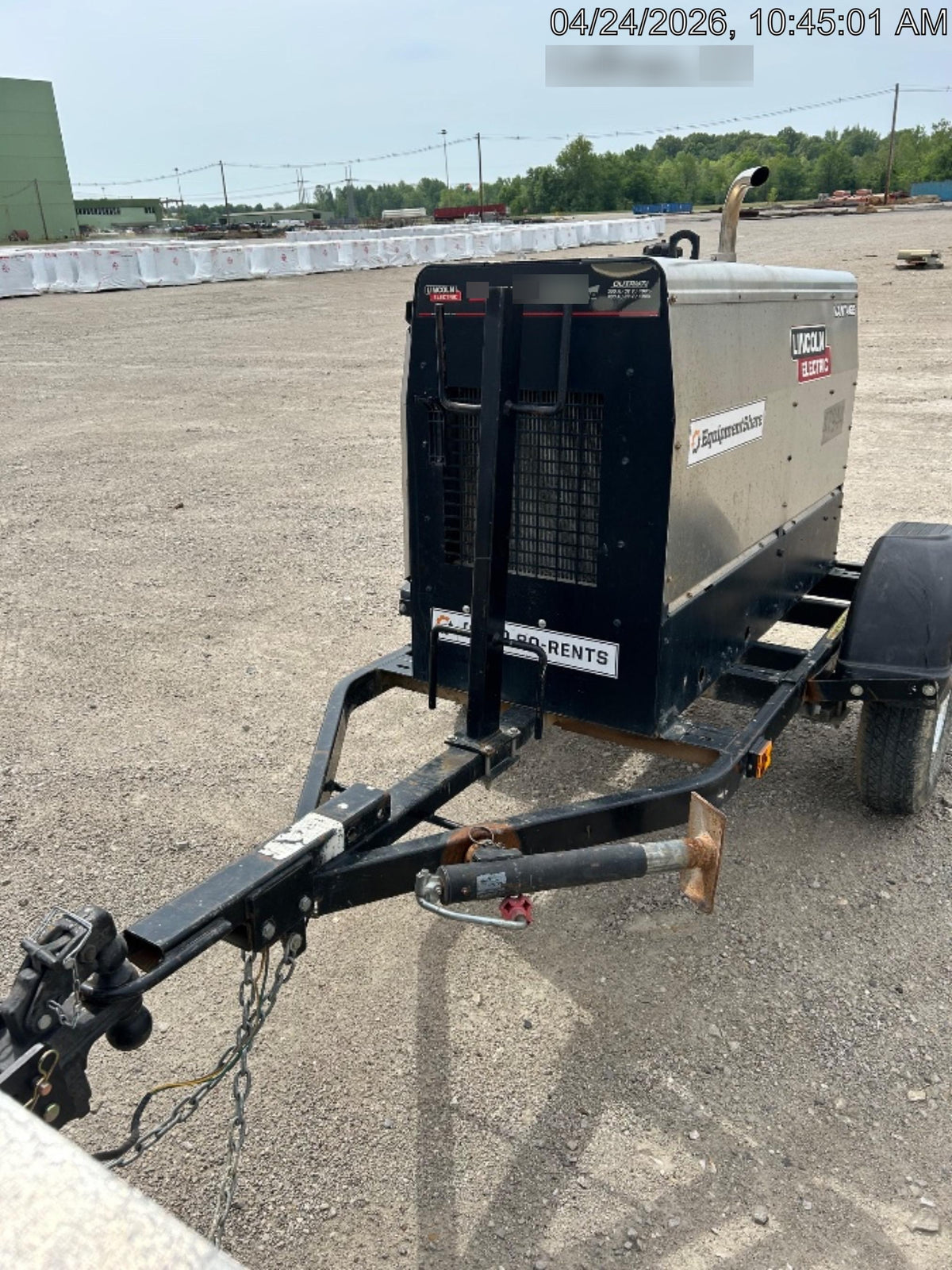 2019 Lincoln Electric Vantage 322 Ready-Pak 3, Two Wheel Trailer, Fender and Light Kit, Cable Rack