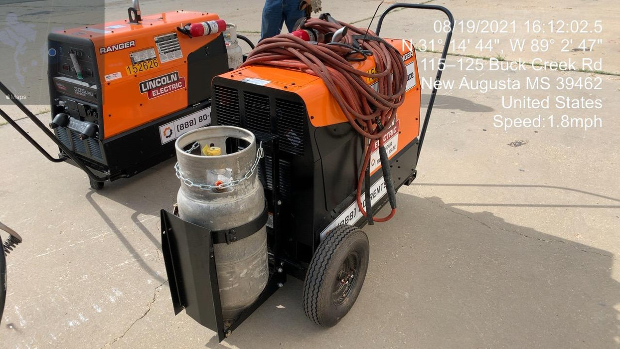 2021 Lincoln Electric Ranger 305 LPG LPG One-Pak (includes undercarriage, tank holder & tank strap) ORANGE