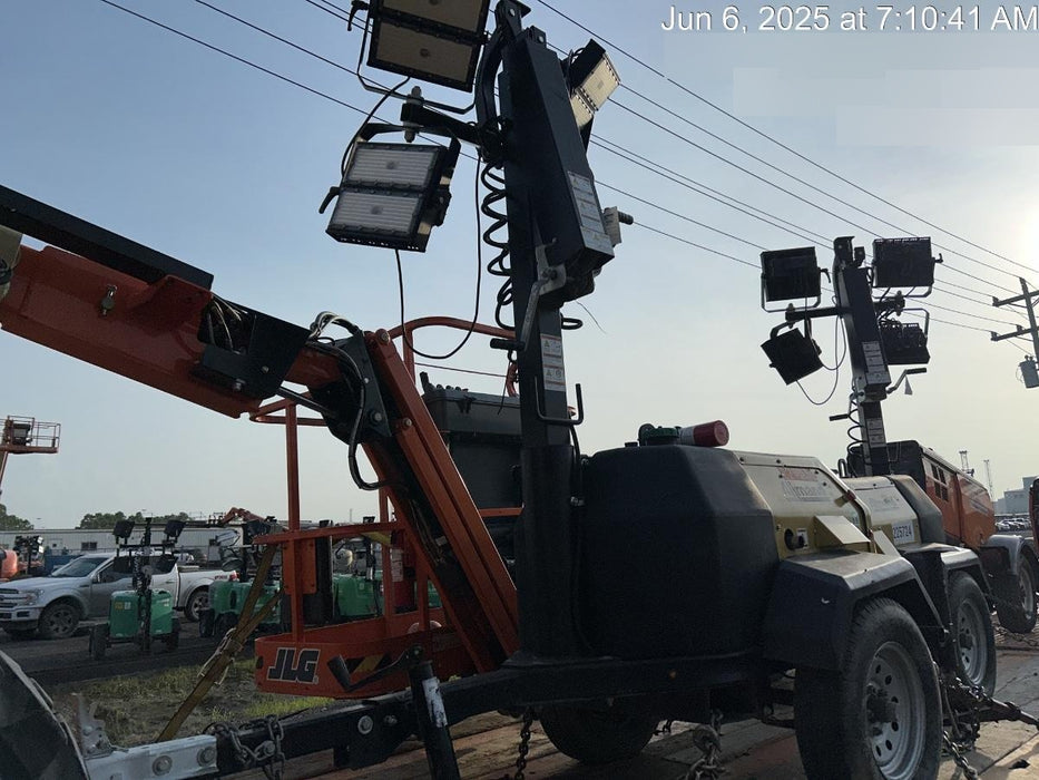 2022 Allmand NLV3GR (4) LED Light Fixture 350W, 23' Vertical Mast, 3kW Prime, Towable, Deep Sea L401, Leveling Jacks, Yanmar T4F 5.8hp