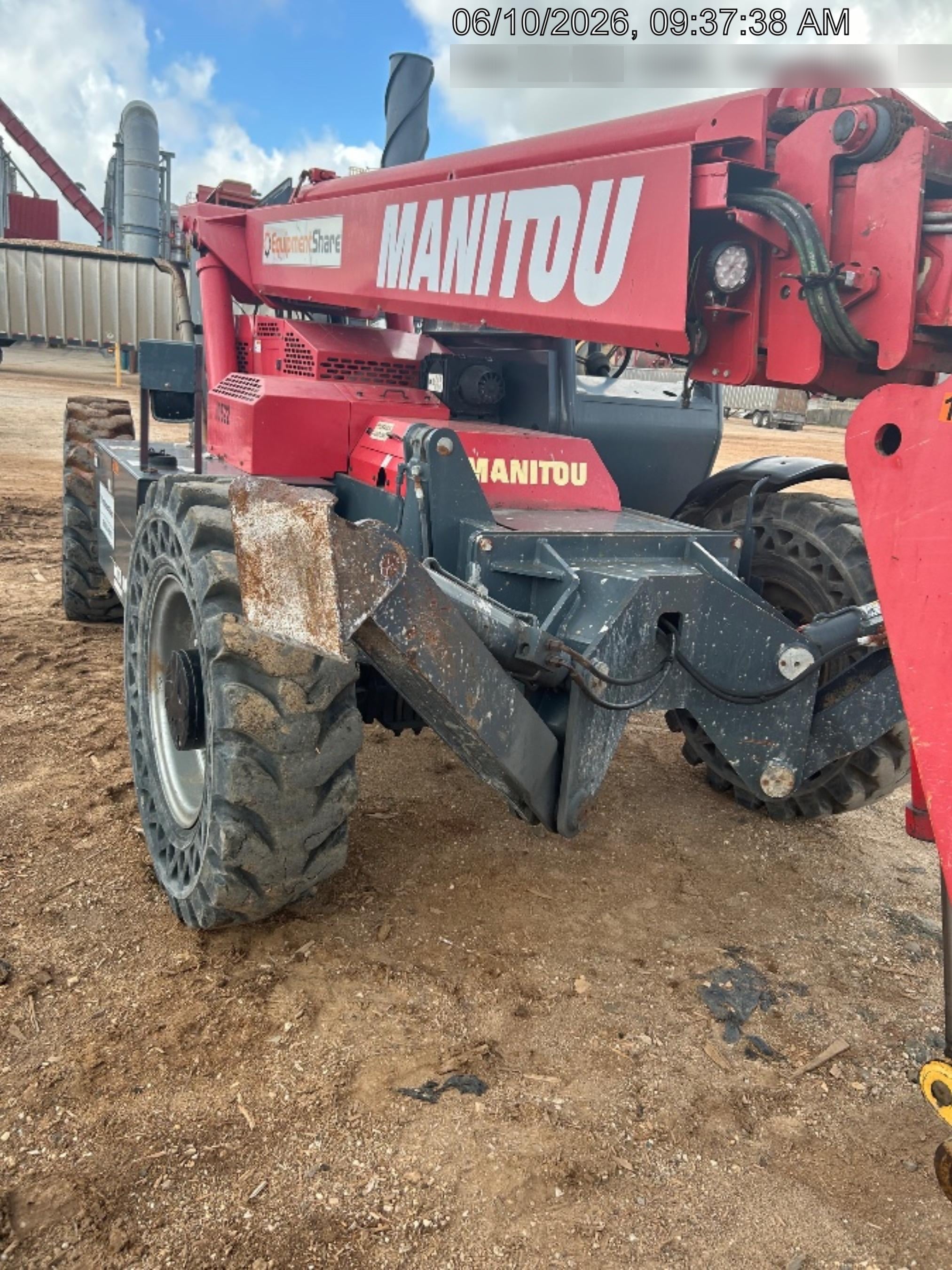2018 Manitou MTA10055 Manitou MTA 10055 w/Cab/Heat/AC, Work Lights/Strobe, Aux Hyd, Solid Tires, Lift Hook, 66" Carriage, 60" Forks