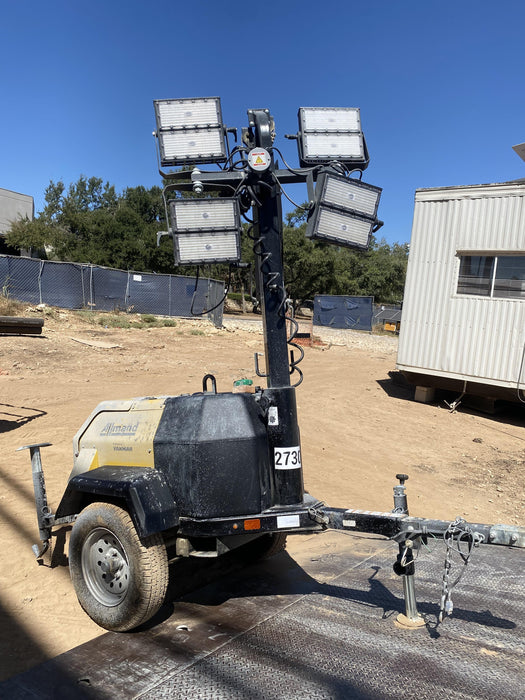 2022 Allmand NLV3GR (4) LED Light Fixture 350W, 23' Vertical Mast, 3kW Prime, Towable, ES Decals, T3
