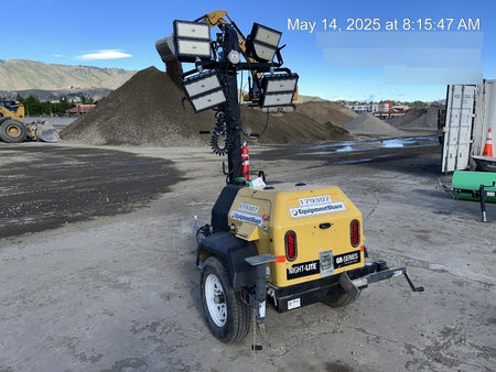 2021 Allmand NLV3GR (4) LED Light Fixture 350W, 23' Vertical Mast, 3kW Prime, Towable, Deep Sea L401, Leveling Jacks, Yanmar T4F 5.8hp