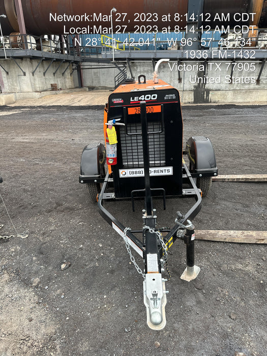 2022 Lincoln Electric LE400 Kubota V1505, Trlr, Cable Rack, Light Kit, ES Decals, T3