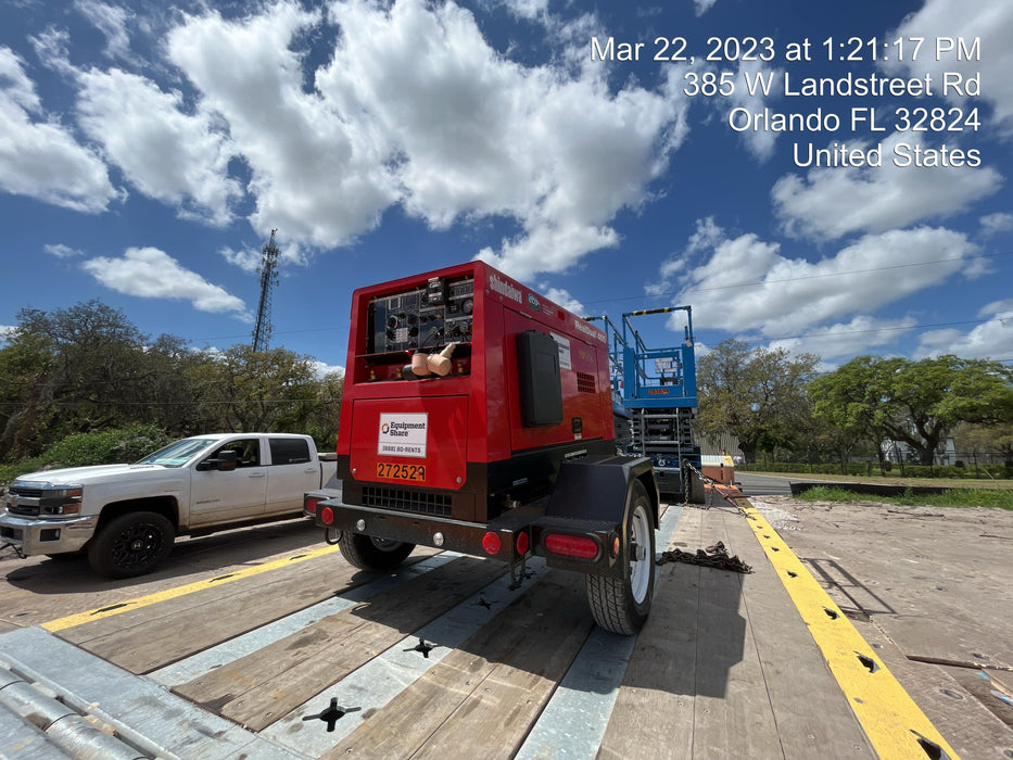 2022 Shindaiwa DGW400MDL Kubota D902 Engine, 23 HP, Dual Op Welder, Wire, Arc, Droop Stick, Tig, and CC Stick Functionality, Simulphase, 3 Phase and 1 Phase Gen Output, Single Axle NB Trlr, Slr Trckl Chrg 12V 12W, Fire Ext