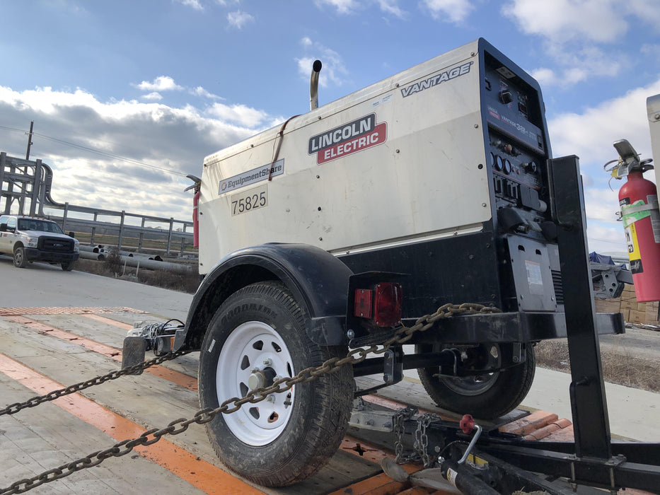 2020 Lincoln Electric Vantage 322 Welder Ready-Pak 3, w/ GPS & Decals (includes trailer, cable rack, fender light kit)