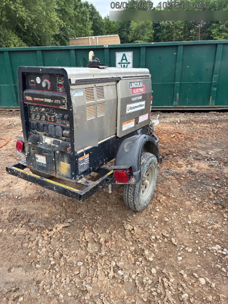 2019 Lincoln Electric Vantage 322 Welder Ready-Pak 3, Two wheel trailer, Fender and Light kit, Cable Rack