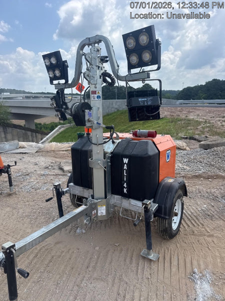 2025 Wanco WLTT-4MM4K Diesel, Mitsubishi L2E, 9.0HP @1800 rpm, Deep Sea Controller, Shore Power Plug, Auto Start, (4) 350W LED Floodlights, 4kW Generator, 60 Gal Fuel Tank, 2" Ball, T3