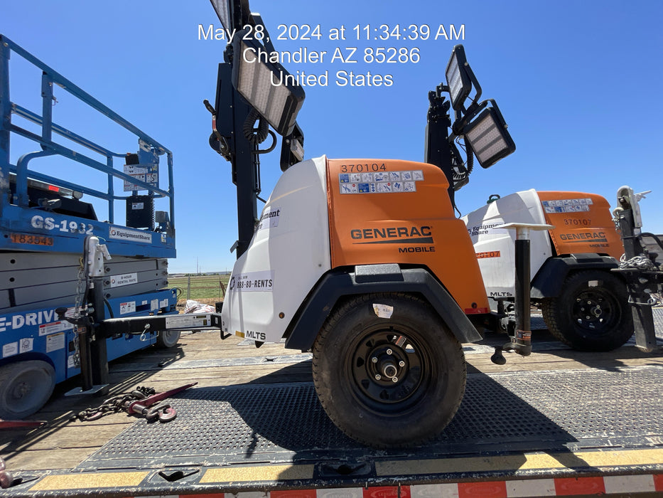 2023 Generac MLT2 Diesel, Flex Switch 120V Input, Powerzone Controller, 
(4) 320W LED Lights, 4kW Generator, 39.9 Gal Fuel Tank, 2" Ball, T3