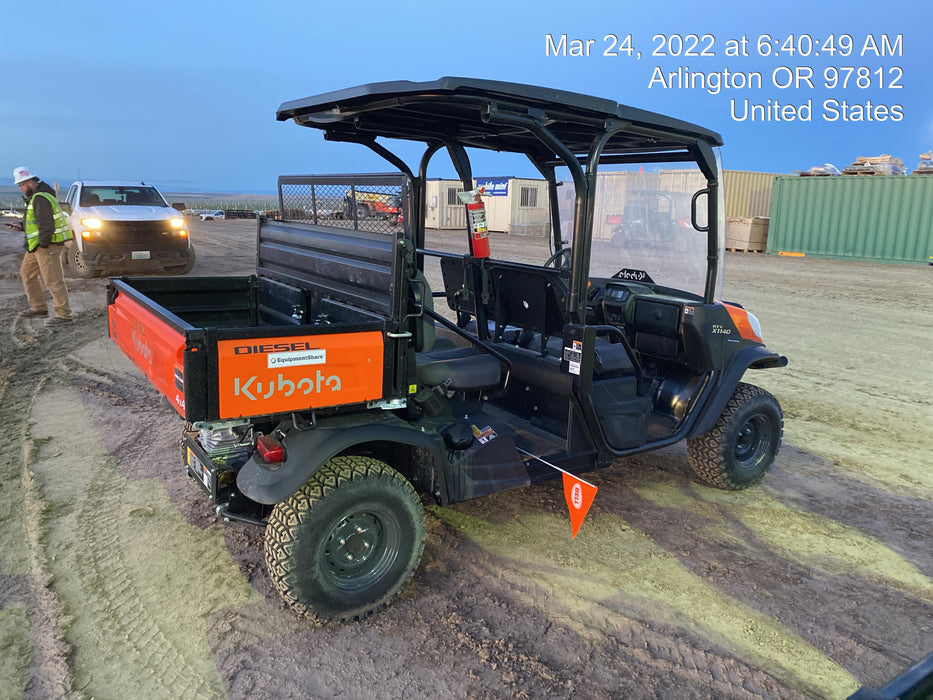 2022 Kubota RTV-X1140W-H Plastic Canopy, Windshield Acrylic Clear, LED Strobe Light, Wire Harness Kit, Back up Alarm