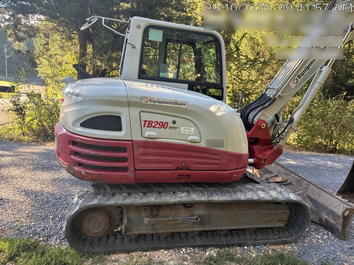2019 Takeuchi TB290 Takeuchi TB290 Cab/Heat/AC w/Rubber Tracks, Auxiliary Hydraulics, Dozer Blade, Manual QC, 18/24/36" Buckets, Hydraulic Thumb Installed