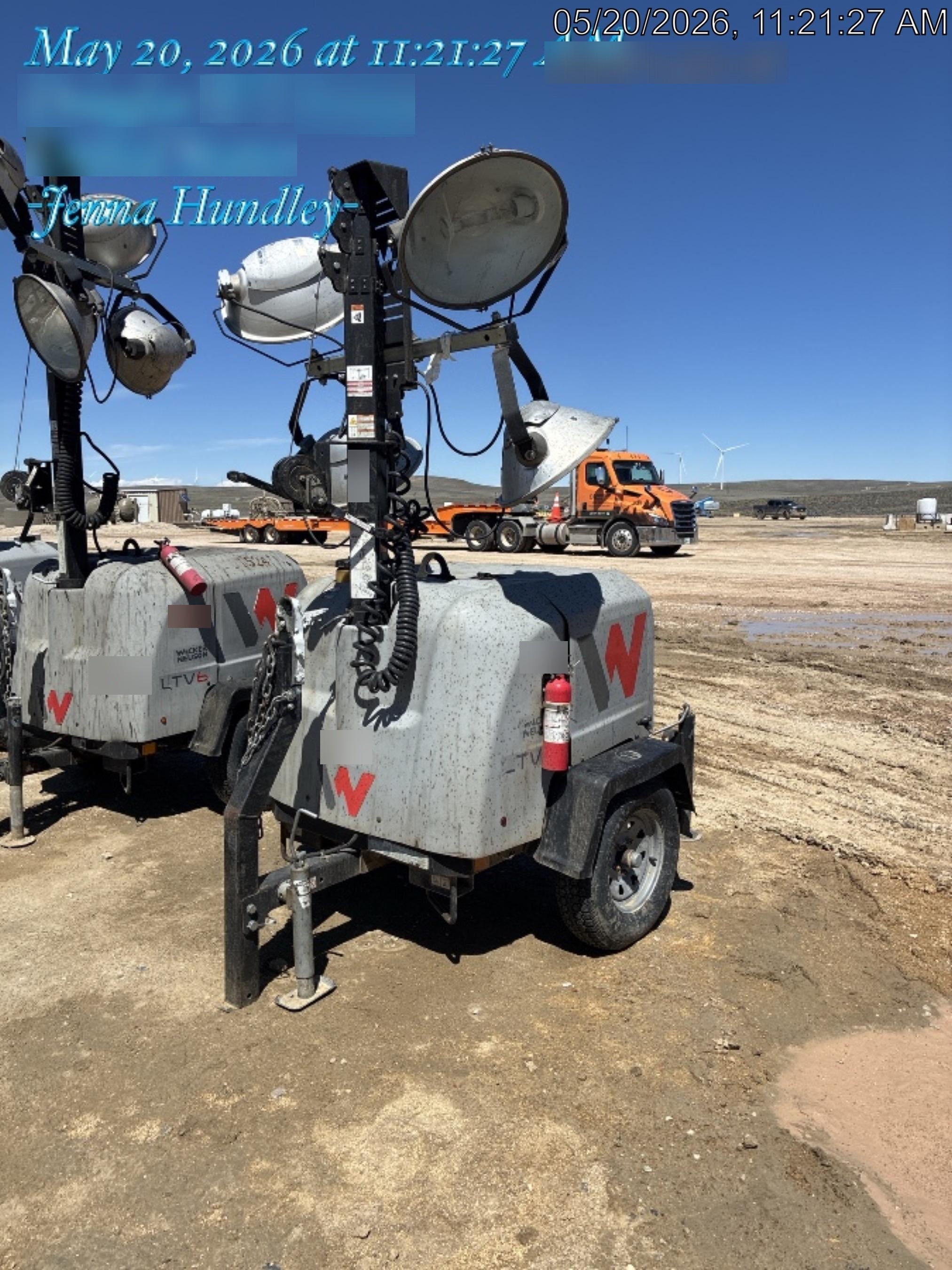 2018 Wacker Neuson LTV6L-MH Wacker Neuson LTV6L Mobile Light Tower w/Fuel Level Sensor Installed