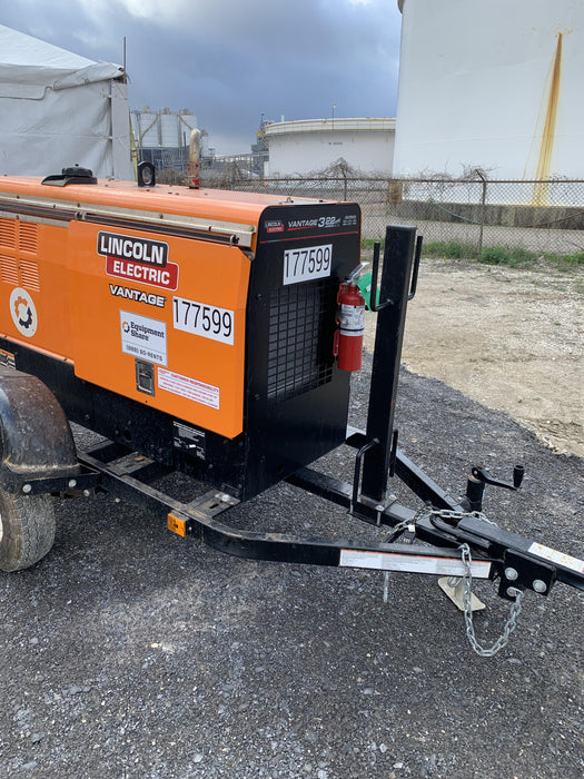 2021 Lincoln Electric Vantage 322 Vantage 322 Ready Pak 3 w/ Decals, ORANGE (includes trailer, cable rack, fender light kit) NO Telematics