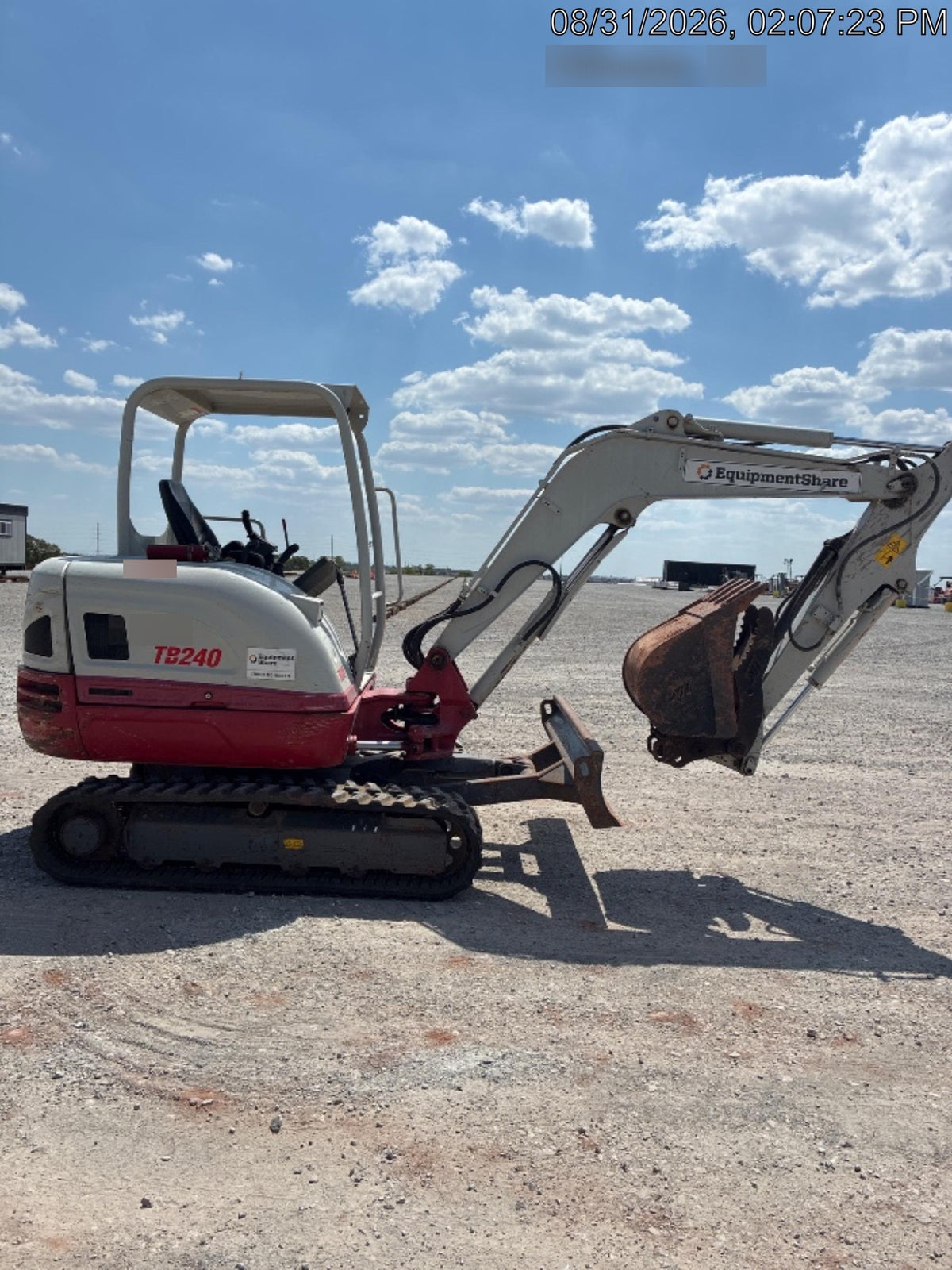 2019 Takeuchi TB240 Takeuchi TB240 Canopy w/Rubber Tracks, Auxiliary Hydraulics, Manual QC, Hydraulic Thumb, 12/18/24" Buckets