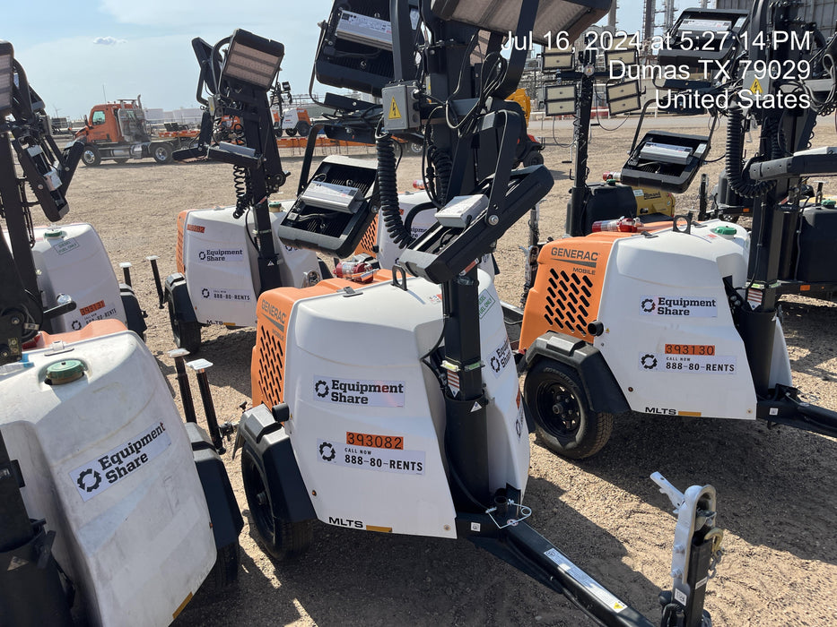 2024 Generac MLT2 Diesel, Flex Switch 120V Input, Powerzone Controller, 
(4) 320W LED Lights, 4kW Generator, 39.9 Gal Fuel Tank, 2" Ball, T3