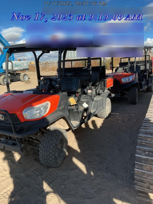 2021 Kubota RTV-X1140W-H Plastic Canopy, Windshield Acrylic Clear, LED Strobe Light, Wire Harness Kit, Back up Alarm