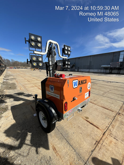 2024 Wanco WLTT-4MM4K Diesel, Deep Sea Controller, Shore Power Plug, Auto Start, (4) 350W LED Floodlights, 4kW Generator, 60 Gal Fuel Tank, 2" Ball, T3