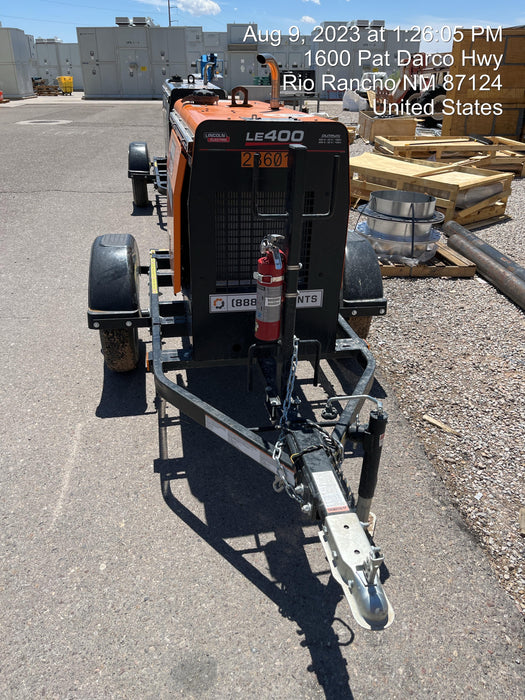 2022 Lincoln Electric LE400 Kubota V1505, Trlr, Cable Rack, Light Kit, ES Decals, T3