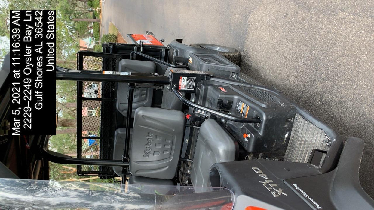 Kubota RTV-X1140W-H 4wd Utility Cart, 4 Seat, Diesel, LED Strobe, Windshield Tempered Glass, Plastic Canopy, Wire Harness Kit, Backup Alarm