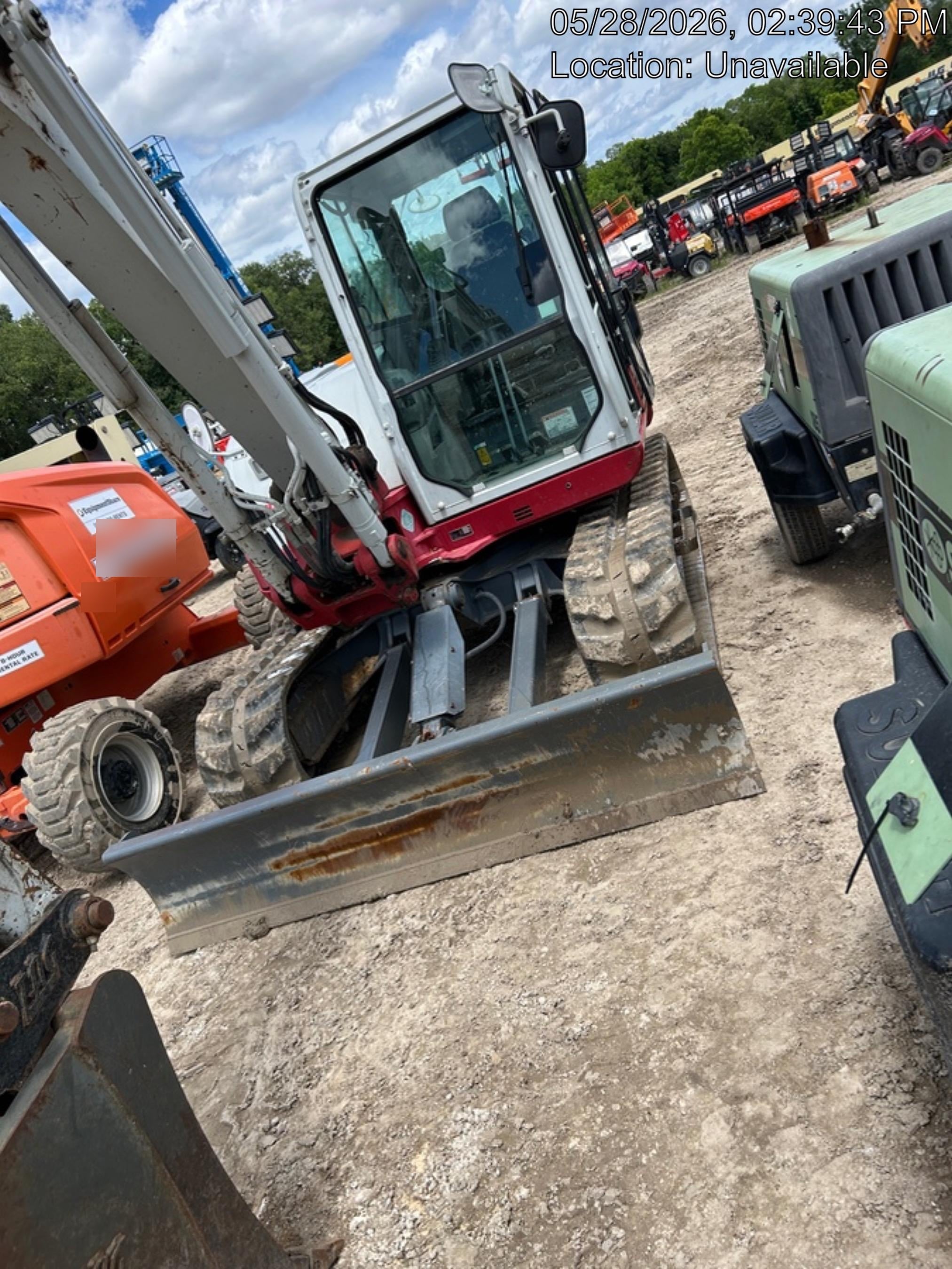 2019 Takeuchi TB290 Takeuchi TB290 Cab/Heat/AC w/Rubber Tracks, Auxiliary Hydraulics, Dozer Blade, Manual QC w/ 18/24/36" Buckets, Hydraulic Thumb Installed