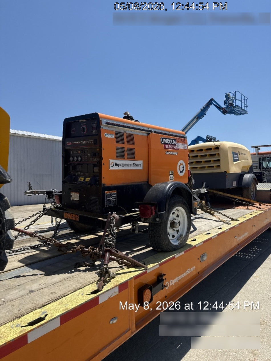 2021 Lincoln Electric Vantage 322 Vantage 322 Ready Pak 3 w/ Decals, ORANGE (includes trailer, cable rack, fender light kit) NO Telematics