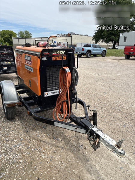 2022 Lincoln Electric LE400 Kubota V1505, Trlr, Cable Rack, Light Kit, ES Decals, T3