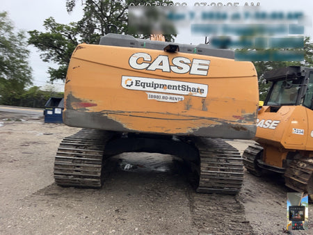 2017 Case CX350D CAB A/C, 13'-3" ARM, STEEL TRACKS